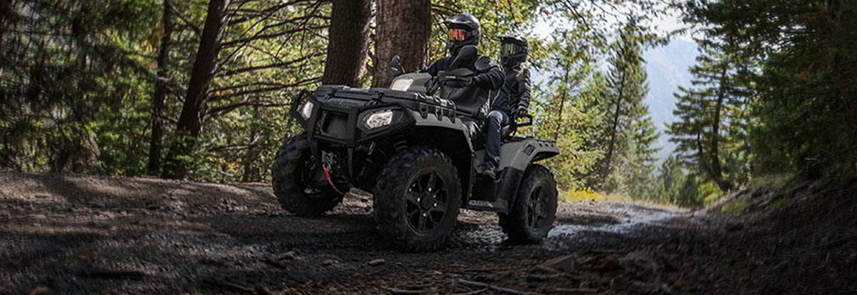 ATV driving along road